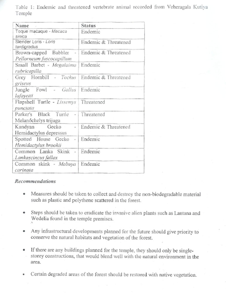 Biodiversity Report From Dr. Channa Bambaradeniya 002